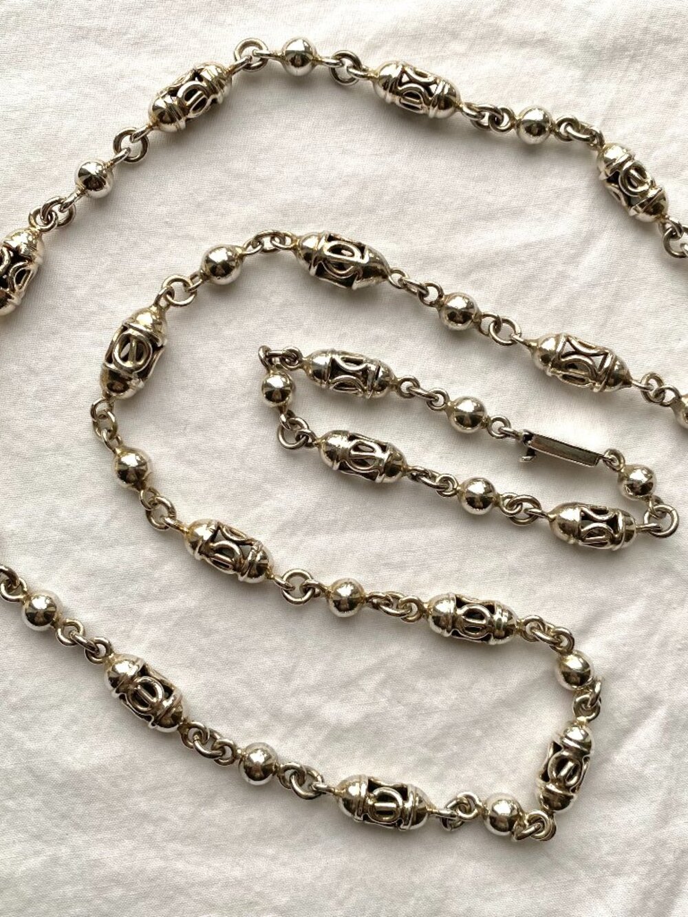VTG. 925 CO-05 Mexico Sterling Silver necklace and bracelet set - Free Shipping - Picture 1 of 2